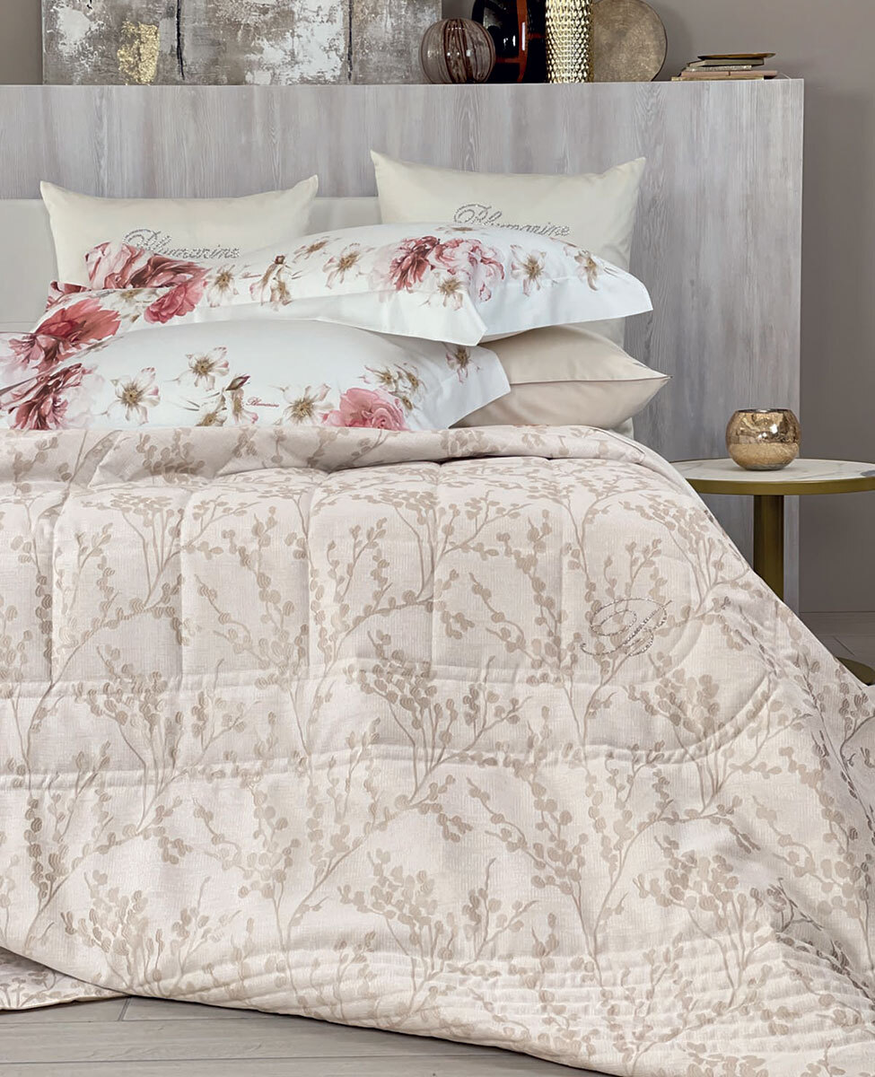 Gea - Copriletto Matrimoniale Blumarine Jacquard con Cristalli